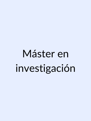 Una imagen con el texto master en investigacion